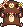 A pixel of a brown lop with a yellow underbelly and flowers on it's head.