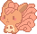 A pixel of a vulpix.