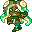 A pixel of Marina from splatoon.